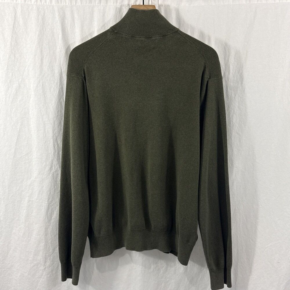 Polo Ralph Lauren 1/4 Zip Green Pullover Mens Sz XL Pima Cotton Preppy Old Money - Picture 2 of 13